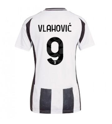 Juventus Dusan Vlahovic #9 Primera Equipación Mujer 2024-25 Manga Corta